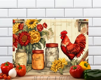 READY To PRESS - Rooster Farmhouse Cutting Board Design -  NoT A DiGITAL -