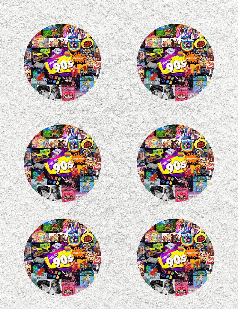LISTO PARA IMPRIMIR - Impresiones de posavasos de autos retro - Transferencia de sublimación impresa - Página impresa de 8.5 x 11 - 6 por página - NO DIGITAL I love the 90's