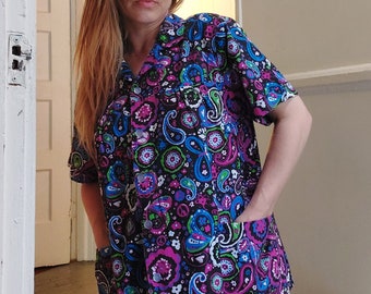 1990's does 60's psychedelic tunic  ~ houseshirt