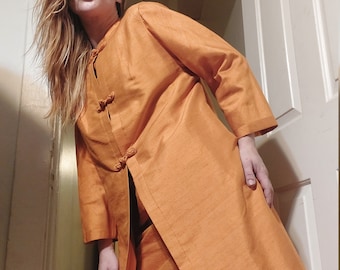 1980's two-piece silk wiggle dress & jacket set