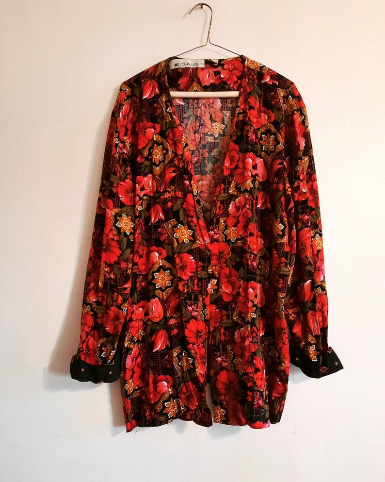 1980/'s psychedelic secret garden blazer