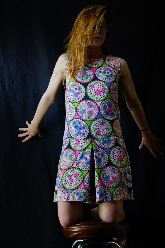 1960's psychedelic romper ~ playsuit