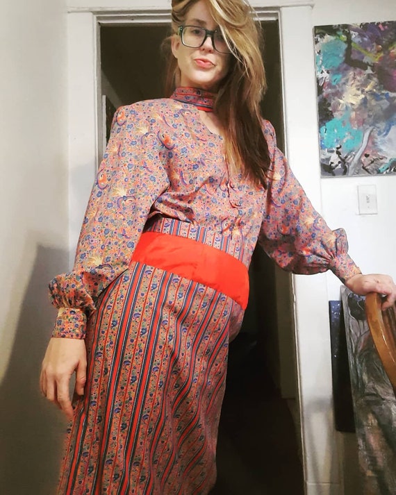 1980's does 40's two piece skirt set