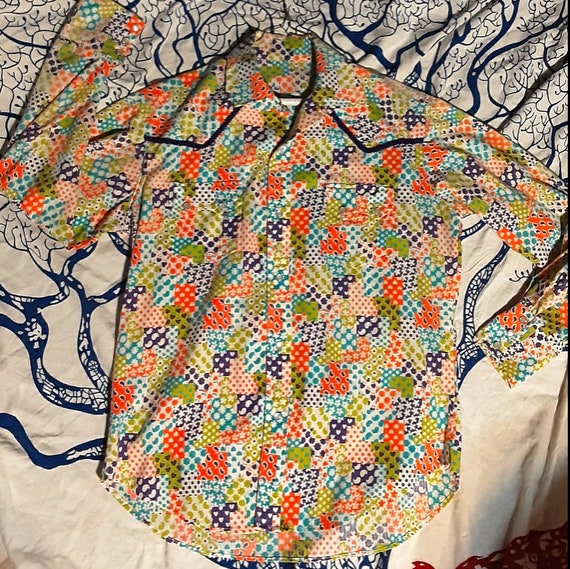 Men's 1970's psychedelic Western shirt