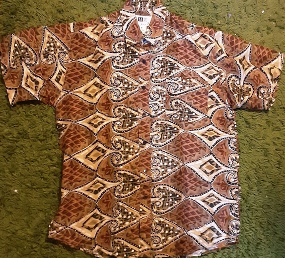 Men's 1990's silk shirt w/ spades