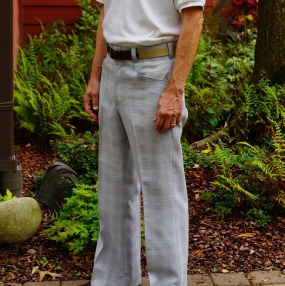 Men's 1970's Pantella by Levi's plaid trousers