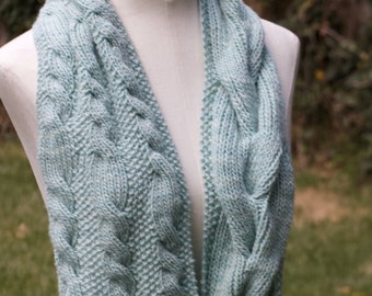 Big Braid Reversible Cable Scarf