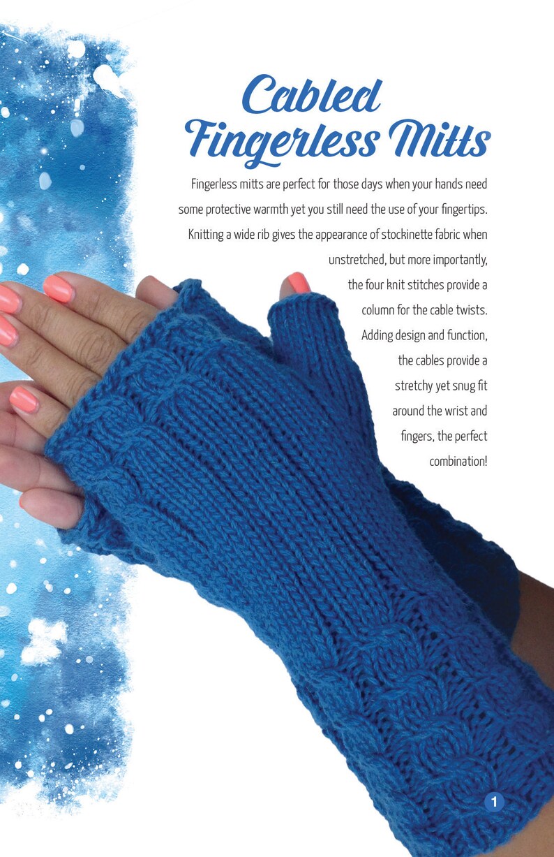 Cabled Fingerless Mitts image 1