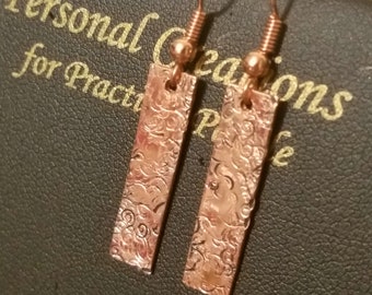 Copper Stamped Earrings