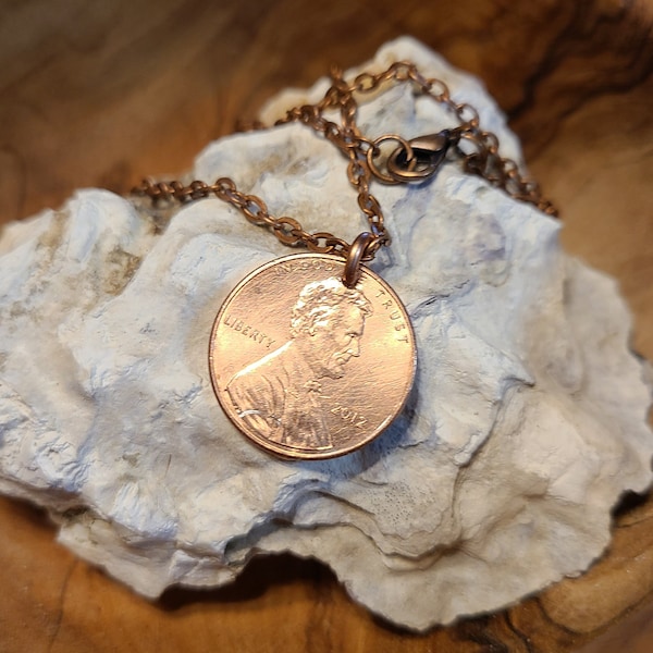 Penny Necklace Great Gift for Her Great Gift For Him Made in USA