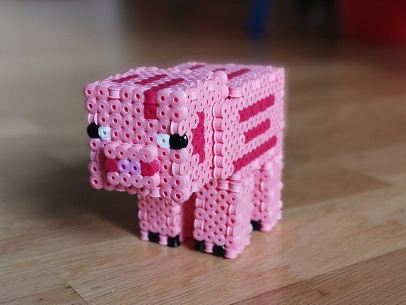 Pig Minecraft 3d Bugelperlen Pixelart Etsy pig minecraft 3d bugelperlen pixelart