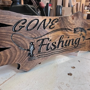 Gone Fishing plaque