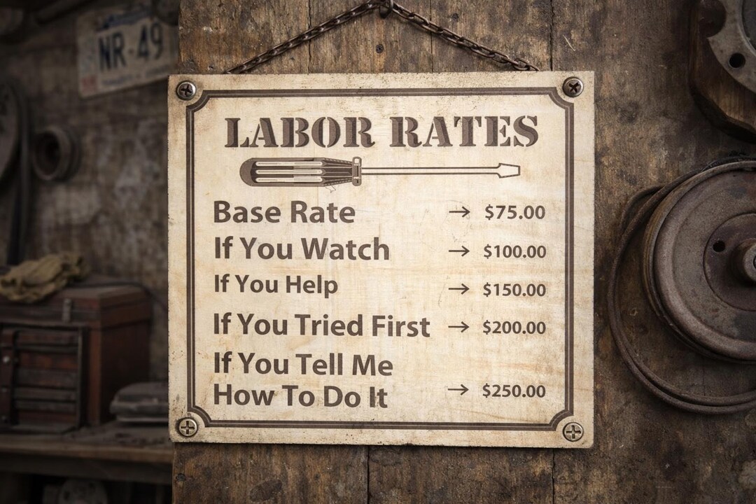 Funny Labor Rate Plaque - Etsy