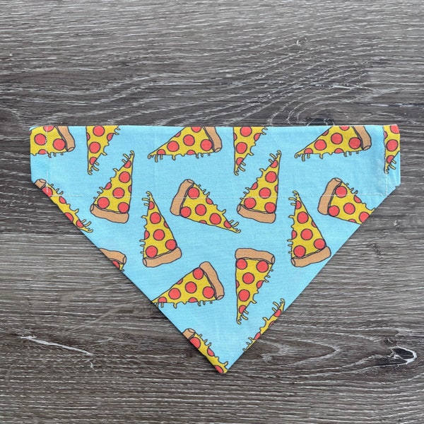 Pizza Dog Bandana Over the Collar, funny dog bandana, food dog bandana, pizza my heart, spring dog bandana boy, summer dog bandana, pet love