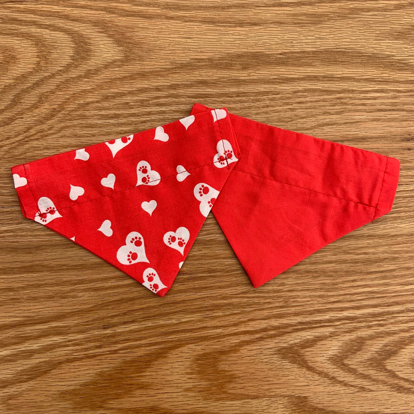 Puppy Love Dog Bandana Valentines Day Dog Bandana Paw Print Etsy