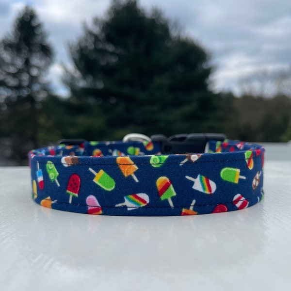 Popsicle Dog Collar, summer dog collar, rainbow dog collar, gifts for dog lovers, ice cream dog collar, cute dog collar, dog collar boy