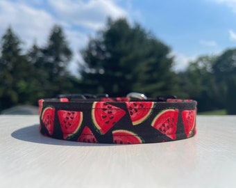 Watermelon Slice Dog Collar, watermelon dog collar, fruit dog collar, food dog accessories, summer dog collar, dog gifts, colorful dog