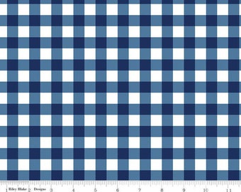 Fabric SIMPLY COUNTRY - New!!! *GINGHAM Blue* 13413 - Premium Cotton - Riley Blake Designs - Always Continuous Cut For You!