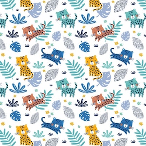 Tissu en flanelle - « ROAR » sur flanelle blanche par Camelot !!  Flanelle 100 % coton de qualité supérieure, coupe toujours continue pour vous !!!