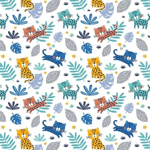 Flannel Fabric - "ROAR" on White Flannel by Camelot!!  Premium 100% Cotton Flannel Always Continuous Cut For You!!!