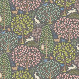 Fabric *TILDA SANCTUARY* GREYGREEN 100577 - Main Animals New 2024 Collection 100% Premium Cotton by Tilda and Always Continuous Cut For You!