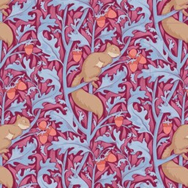 HIBERNATION by TILDA New!!! *SQUIRREL Dream Hibiscus* New 100% Premium Quilting Cotton