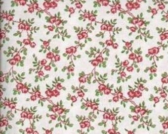 Fabric  RED & WHITE Floral  - Continuous Cut Always