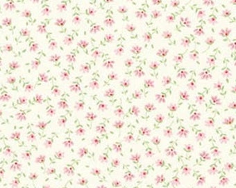 Fabric - BLOSSOM by Sevenberry - Petite Fleurs - Tiny Pink Floral Fabric - The REAL SEVENBERRY Collection Made in Japan - Continuous Cut 4U