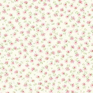 Fabric - BLOSSOM by Sevenberry - Petite Fleurs - Tiny Pink Floral Fabric - The REAL SEVENBERRY Collection Made in Japan - Continuous Cut 4U