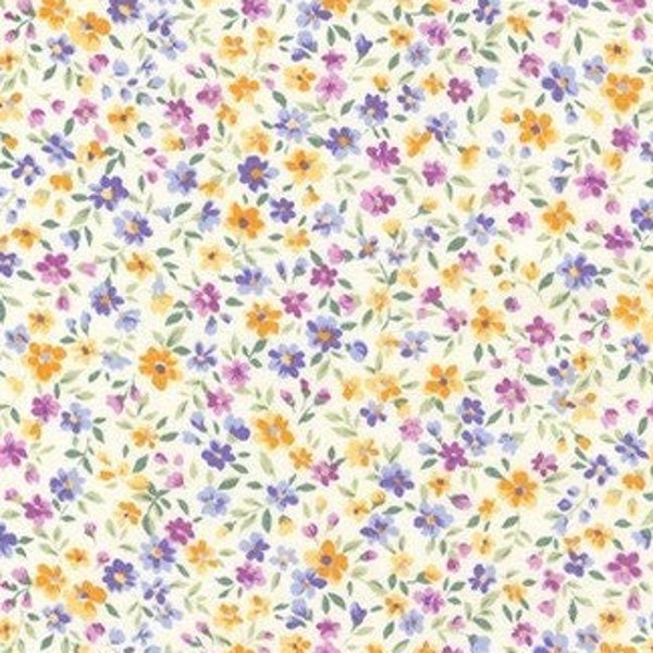 Fabric - PURPLE - Sevenberry Bouquet Spring - Tiny Floral Fabric NEW!!!