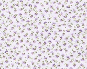 Fabric - Sevenberry Petite Fleurs - Tiny PURPLE FLEURS on Lavender!!  New!!! Back in Stock!!!!!!