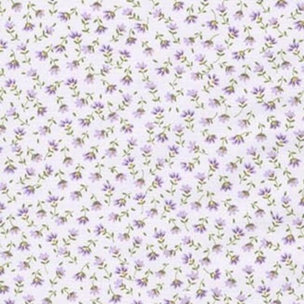 Fabric - Sevenberry Petite Fleurs - Tiny PURPLE FLEURS on Lavender!!  New!!! Back in Stock!!!!!!