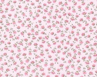 Fabric - Pink Tiny Floral Fabric - Sevenberry Petite Fleurs *PINK* Pink on Pink !  Continuous Cut - GORGEOUS!!!!!!!!!!