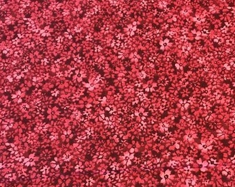 Fabric by the YARD - Tiny Floral - BURGUNDY!! SALE !!