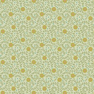 Fabric *TILDA SANCTUARY* DAISYDREAM Pistachio 100578 - New 2024 Collection 100% Premium Cotton by Tilda and Always Continuous Cut For You!
