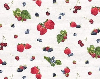 Fabric JUNE BERRY TOSS - New!!!  (Monthly Placemats June) 100% Premium Cotton by Riley Blake Designs!  Check out the Placemat Panels