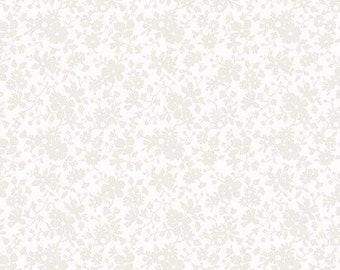 Fabric!! LIBERTY FABRICS!! Liberty White on White - Lasenby &quot;Maddie Blossom P&quot; Gorgeous White Continuous Cut Always For You!!