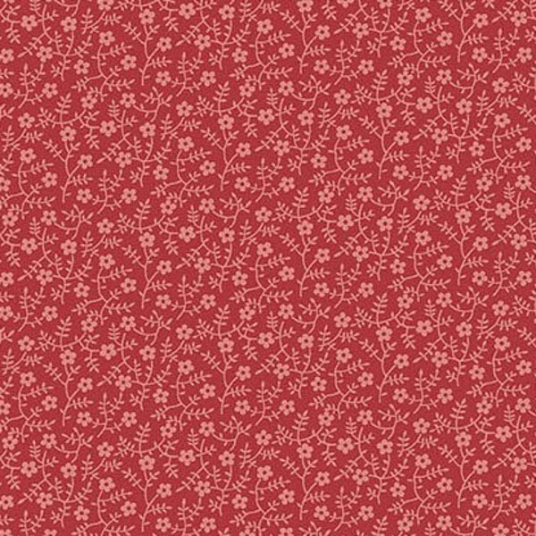 Fabric *NOEL* CRANBERRY PRIMROSE !! New Collection by Edyta Sitar for Laundry Basket Quilts - Andover Fabrics!! 100% Premium Cotton!!
