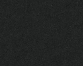 Black Fabric - KONA Cotton Fabric by Robert Kaufman!   Always Continuous Cut For You!!!