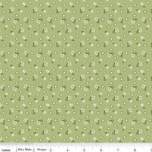Fabric *CALICO* MEADOW "LETTUCE" New!!! Premium Cotton - Riley Blake - Continuous Cut Always!!