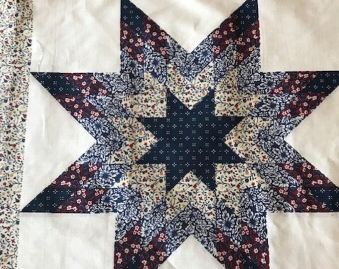 FABRIC Quilt Top 90 Cheater Quilt Top Fabric SALE Calico QUEEN Size Fabric Only Etsy