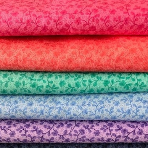 Fabric by the YARD Tiny Green Calico Country Floral Fabric Etsy