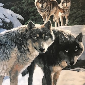 Fabric Panel - Wolves - New!!!