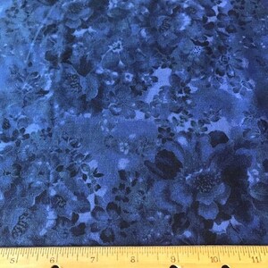 Fabric by the YARD - Deep Blue Floral