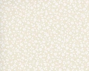 Fabric - - NEW!! White on Natural TANGLED Floral!!