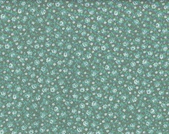Fabric by the YARD - Tiny Green Calico Country Floral Fabric - NEW!!!!