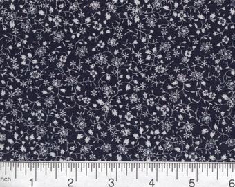 Fabric TINY FLORAL - "NAVY" New!!!  100% Cotton!