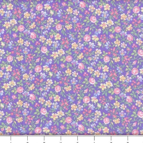 Fabric - Calico Purple!!  New!!  *Always Continuous Cut For You*