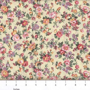 Fabric by the YARD!  Floral Cream 2 - NEW!!!