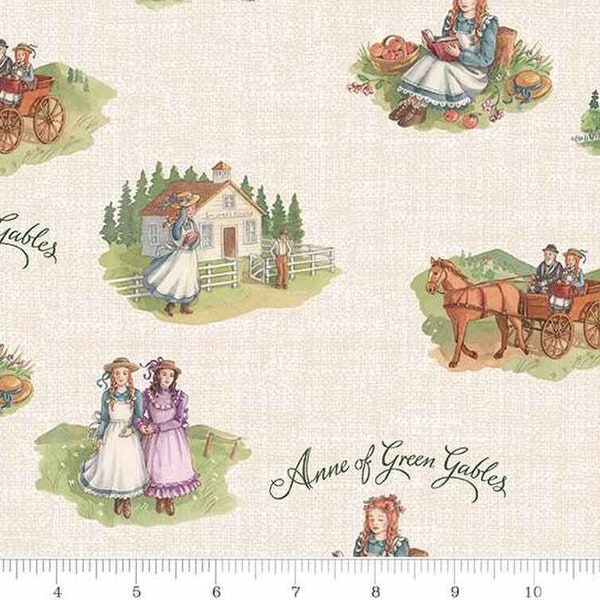 Fabric *ANNE of GREEN GABLES*  New!!! *Anne and Friends Cream 13851* New 100% Premium Quilting Cotton by Riley Blake Designs